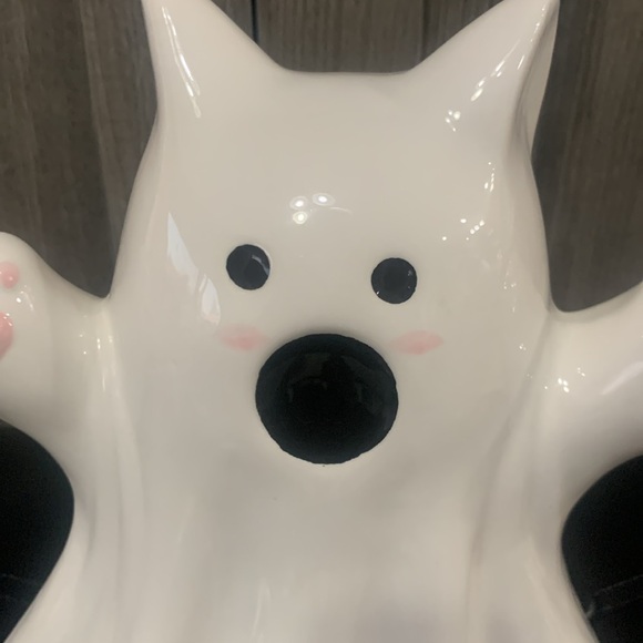 New Goblin & Ghoul Halloween Kitty Cat Scary Ghost Ceramic Figurine - Picture 2 of 9